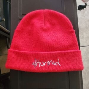 4Hunnid Red Beanie Hat